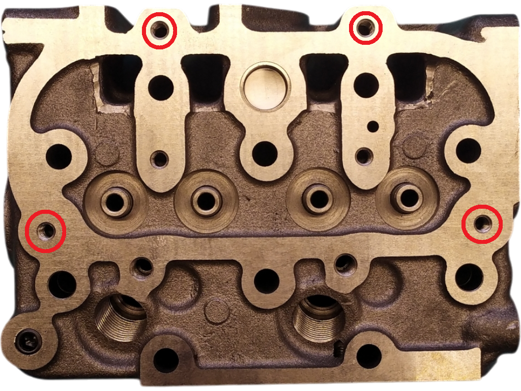 Zylinderkopf für Kubota Z482 - mit Bohrungen für VD-Befestigung